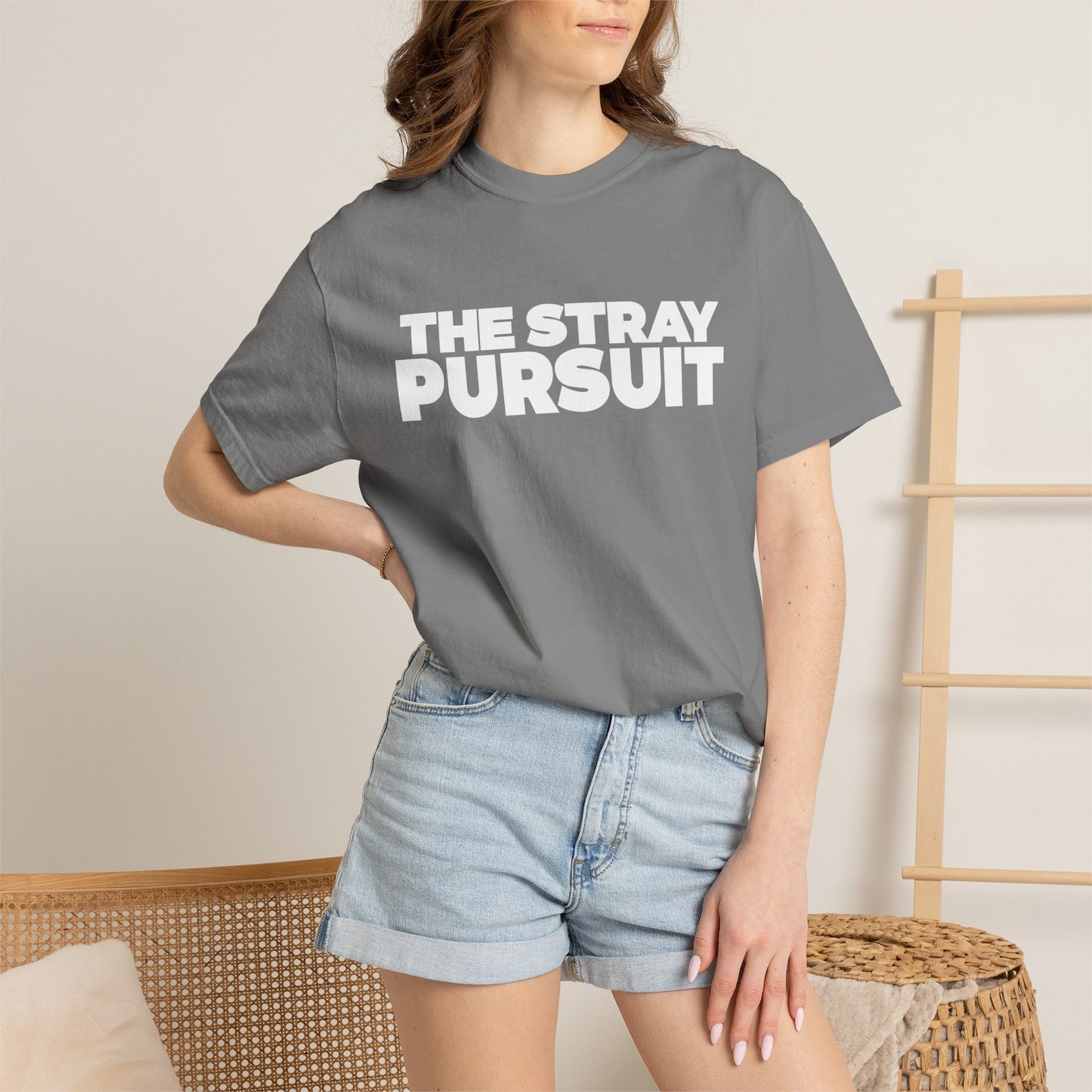 The Stray Pursuit - White Logo Tee